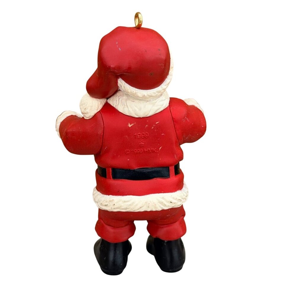 Santa 1999 Hallmark Noel Christmas Ornament Blocks Santa Decor Holiday Season Fu - Picture 3 of 7